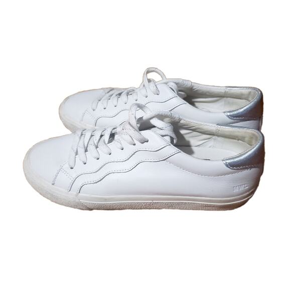 Madewell White Leather Low-top Lace-up Sneakers Size 8.5 - Picture 3 of 10